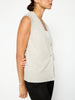 Light grey vest tank layered sweater side view