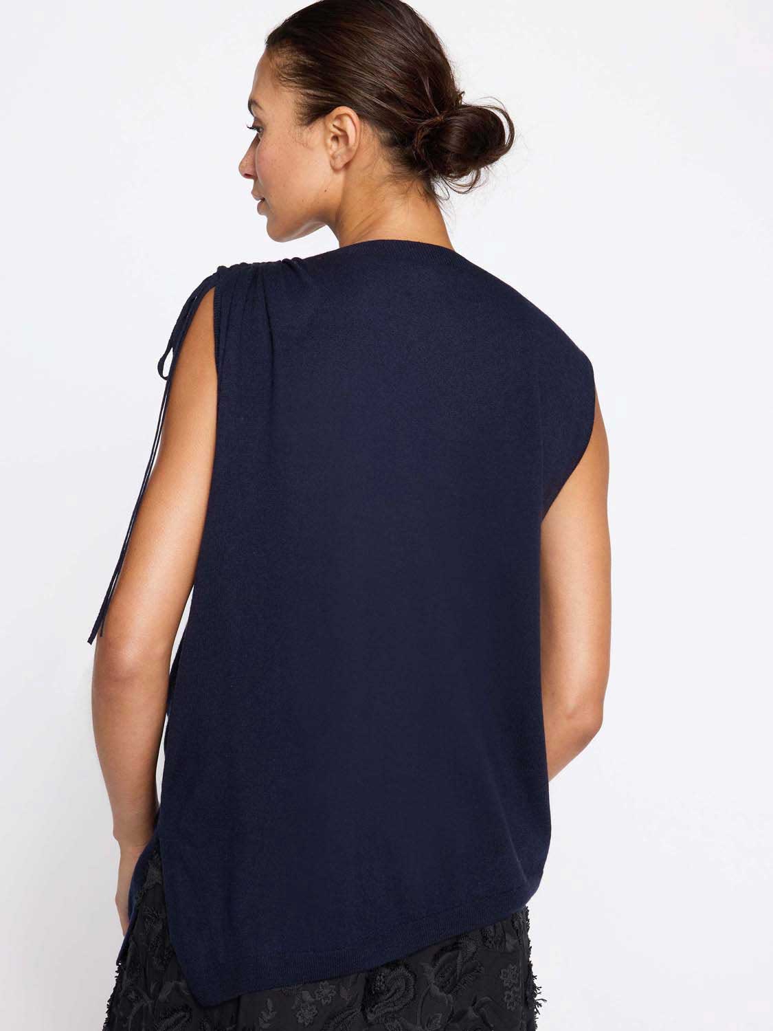 Vos sleeveless navy top back view